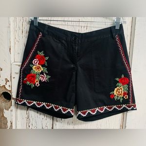 Embroidered Black Shorts by Avani del amour❤️
